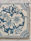 Antique Elegant English  Floral Design 6 Inch Tile Blue   White