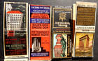 Antique  1930 s Usa Matchbox Hotels  Labels Lot Of 8 Safety Matches Labels