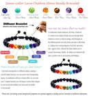 7 Chakra Bracelet Healing Balance Beaded Lava Natural Stone Yoga Reiki Prayer