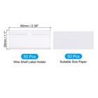 50pcs Wire Shelf Label Holder 1 1 x2 36  Plastic Merchandise Sign
