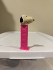 Vintage Pez Peanuts Snoopy Dispenser Pink Stem Collectible Used