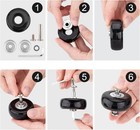 Set Of 4 Luggage Suitcase Replacement Wheels Repair Kit 50x18mm