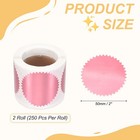 500pcs Embossing Stickers  2  Serrated Edge Foil Seal Stickers  Pink