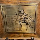 Antique 1902 Wharff-eaton Arts   Crafts Mission Oak Plaque Live Long   Prosper
