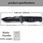 Oerla Knives Olk-037b 8 86-inch Overall Fixed Blade With 440c Stainless Steel