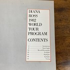Vintage 1982 Diana Ross Concert World Tour Promotional Program