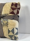 Antique Homemade Hand Stitched Quilted Pillow -granny- One Of A Kind 