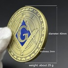 5 Pcs Freemasons Bronze Coin Collectibles Masonic Freemason Brotherhood Badge