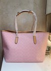 Nwt Coach Large City Tote Bag Handbag Soft Leather Powder Pink With Charms Cal49
