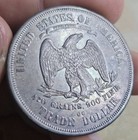 1874-cc  1 Trade Silver Dollar Extremely Fine Xf Or Au About Unc Detail Cleaned