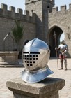 Medieval Steel Knight Helmet Crusader Helmets   Full Face Armor Helmet   Larp 
