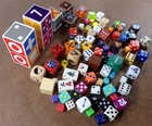 Dice Lot  Odd Mixed Collector Set 80  Dice Cube Collection Unique Vintage Modern