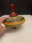 Vintage Tin Lithograph Spinning Top Circus Elephants Clowns Bear Camel