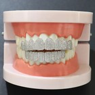 18k Gold Plated Iced Out Grillz  Hip-hop Rapper Luxury Teeth  Men Women Fashion