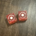 Stardust Casino Dice Pair Las Vegas Matching  5708 Red Craps Dice Free Shipping