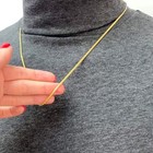 14k Yellow Gold Over Silver 1 8mm Franco Chain  solid Links  16 -30 