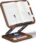 Book Stand For Reading  Book Holder 360   Rotating Base With Pen Slot  Foldabl   