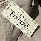 Basic Editions Plus Woman Beige Maxi Skirt Long Modest Cotton Slit Size 24