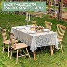  Lace Tablecloth 60 X 84 Inches Rectangle Phoenix 84  X 60   rectangular  White