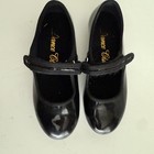 Girls Tap Shoes Black Patent Size 12 Dance Class Mary Jane