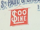 1894 Soo Line Railroad Pass Minneapolis St Paul   Sault Ste Marie     Red Herald