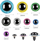 160pcs Large Safety Eyes For Amigurumi Glitter Eye For Stuffed Animals For Diy D