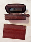 Vtg Etienne Aigner Lipstick Leather Case W  Mirror Snap Closure   Card Holder