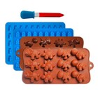 2 Pack Peakmood Gummy Bear Molds    Dino Candy Molds For Chocolate   Gummies