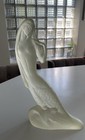 Vintage Lucite Sculpture Mermaid   Love Birds Art Deco Set 1980s Hollywood Retro