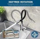 Kitchen Faucet Flexible Silicone Sprayer Single Handle Pull Down Kitchen Sink