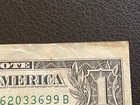 1969 D  1 Federal Reserve Note  1     Mis-alignment Error     Mis-cut - Circulated