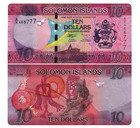 2017 Solomon Islands 10 Dollars Unc New Banknote