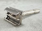 Vintage Gillette Adjustable Safety Razor Usa Double Edge De Shaver Twist To Open