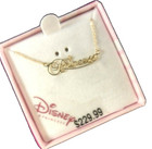 Disney Princess 10kt Yellow Gold Princess Script Pendant On 15  Chain Necklace