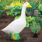 Large White 23 h Dress Up Goose Garden Statue Blow Mold Outdoor Yard Porch Decor