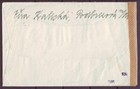 D3929  Slovakia Podbrezova Censor Cover T prag 1943 W single 2ks Issue