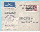 Malaya Straits Kgv Air 1935 Cover Imperial First Flight London  joffe bcm ka968