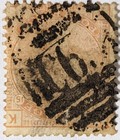 Gb Qv Used In Carthagena  Colombia c65  1873-1880 vermilion  4p   Pl  15 f vf 