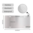 Steel Look Volvo Logo On White Metal Aluminum Vanity License Plate Tag New
