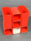 Vintage Red Plastic Modular Style Desk Organizer Mcm Hong Kong