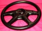 Genuine Italvolanti Italvolante Dolce 370mm Black Leather Steering Wheel W  Horn