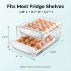 Zagtag Egg Holder For Fridge 2 Tier 40 Egg Organizer Clear Storage Tray