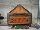 Kerala  Nettur Petti  Indian Jewelry Box Wood W  Brass Accents Antique