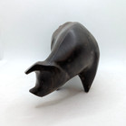 Folk Art Hand Carved Wooden Wood Pig Figurine Sculpture Large