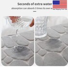 Memory Foam Bath Mat Bathroom Rugs Water Absorbent 16   X 24   Machine Washable