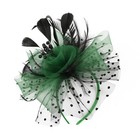 Mesh Feather Flower Hair Clip Fascinator Headband Women Party Hair Accessory