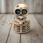 Skull One Eye Cast Iron Mechanical Coin Bank Painted Antique Finish  6  X 5 5  