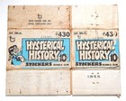 1976 Topps Hysterical History Stickers Empty Wax Box Case  430