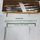 Vintage Centennial Ball Point Pen Mechanical Pencil Set Gold   Silver Tone Bundl