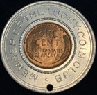 1935 Uncirculated Lincoln Cent  Encased In An Aluminum Round  lucky Penny   